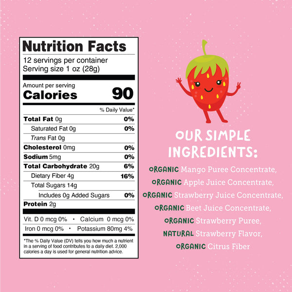 You Love Fruit - Healthy Snack Peel & Eat Fruit Leather - Case Pack of 1 OZ Servings - (12 Pack)
