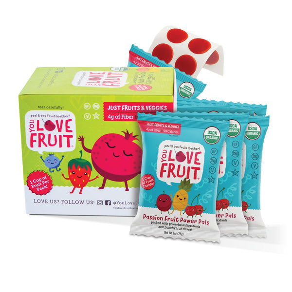 You Love Fruit - Healthy Snack Peel & Eat Fruit Leather - Case Pack of 1 OZ Servings - (12 Pack)
