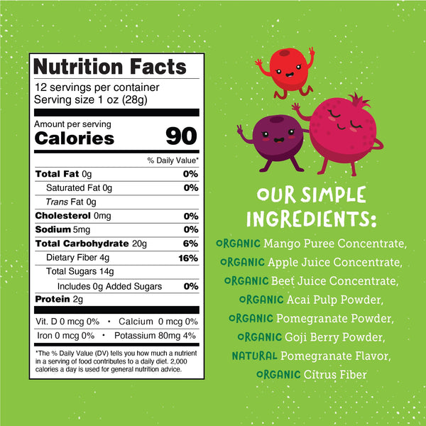 You Love Fruit - Healthy Snack Peel & Eat Fruit Leather - Case Pack of 1 OZ Servings - (12 Pack)
