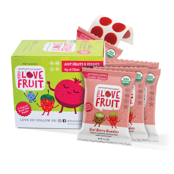 You Love Fruit - Healthy Snack Peel & Eat Fruit Leather - Case Pack of 1 OZ Servings - (12 Pack)