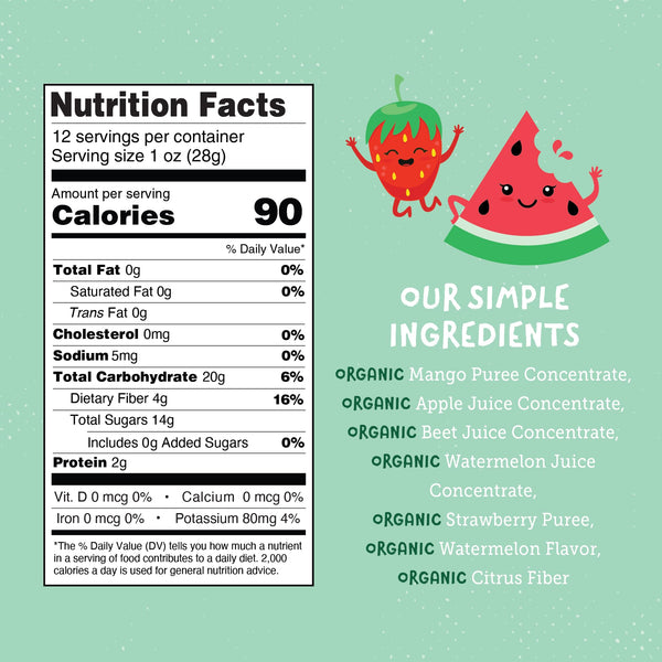 You Love Fruit - Healthy Snack Peel & Eat Fruit Leather - Case Pack of 1 OZ Servings - (12 Pack)
