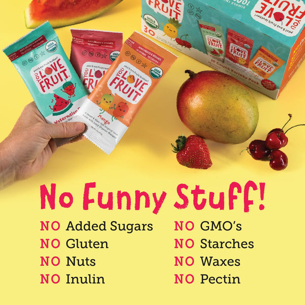 You Love Fruit - Healthy Snack Peel & Eat Fruit Leather - Case Pack of 1 OZ Servings - (12 Pack)